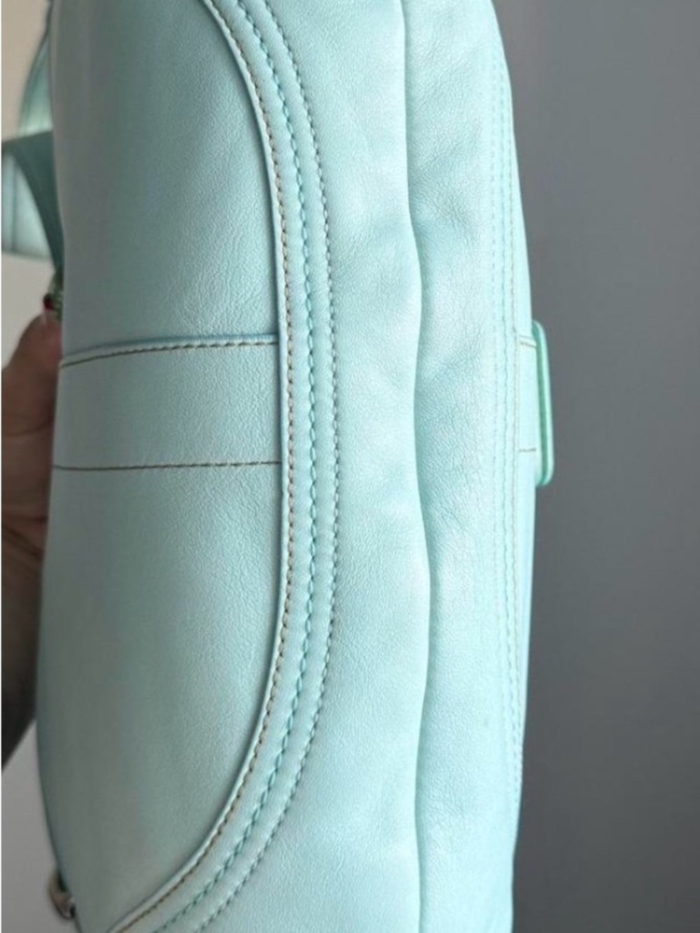 Authentic Coach Mint Green SoHo Y2K Shoulder Bag with Silver Hardware - Picture 3 of 5